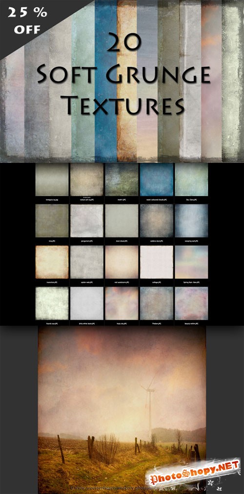 CreativeMarket - 20 Soft Grunge Pastel Textures