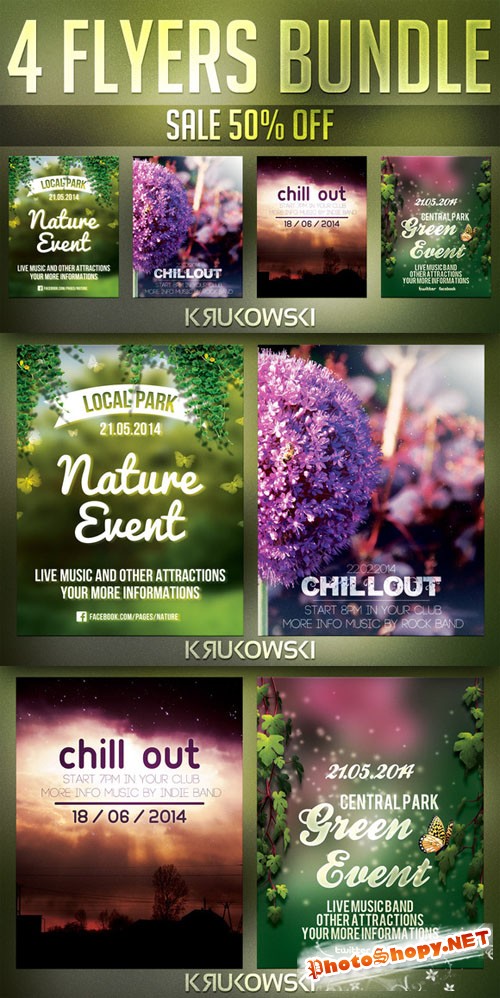 CreativeMarket - Nature Flyer Templates Bundle