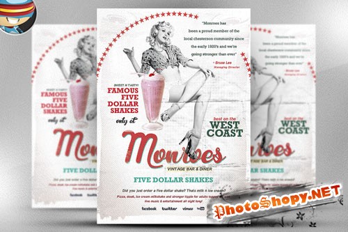 CreativeMarket - Monroes Flyer Template