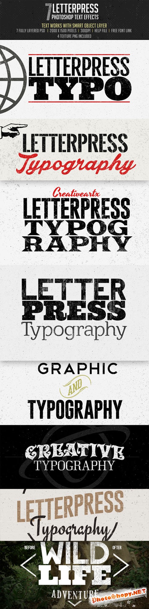 CreativeMarket - Letterpress -Photoshop Effects