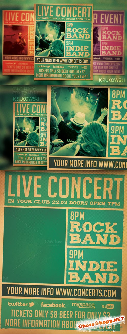 CreativeMarket - Live Concert Flyer 21914