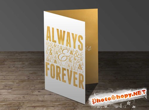 CreativeMarket - Always & Forever Greeting Card 22103
