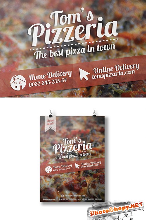 CreativeMarket - Pizzeria Flyer 21620