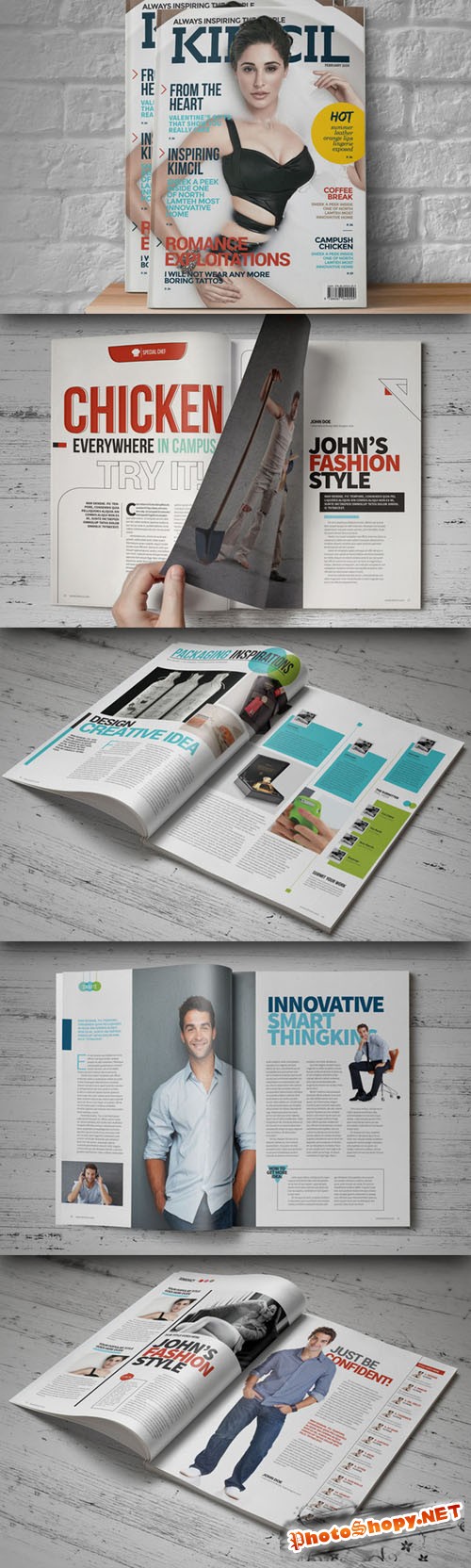 CreativeMarket - InDesign Magazine Template 21894