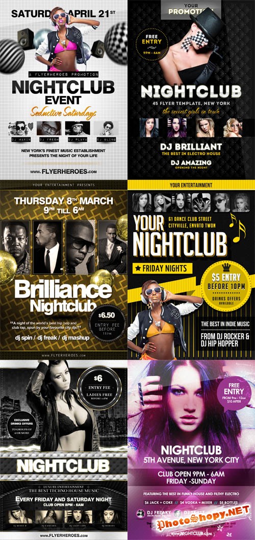 Club Flyer Templates Collection 1