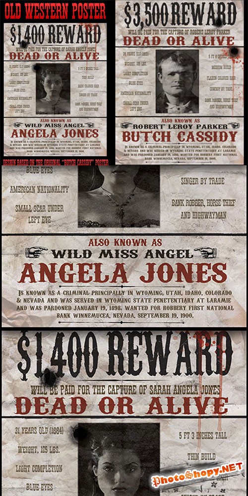 CreativeMarket - Vintage "Wanted" Poster