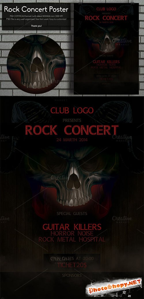 CreativeMarket - Rock Concert Poster