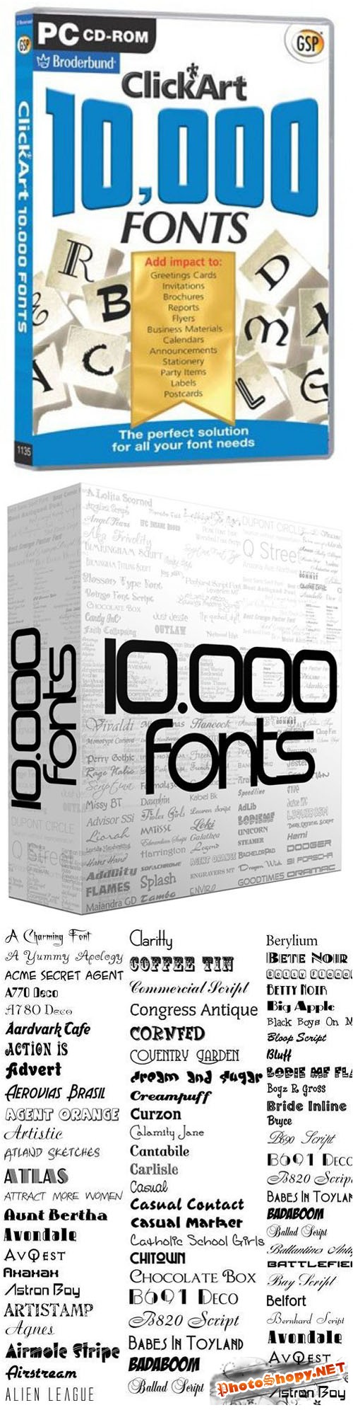 10000 Unique Professional ClickArt Fonts Bundle
