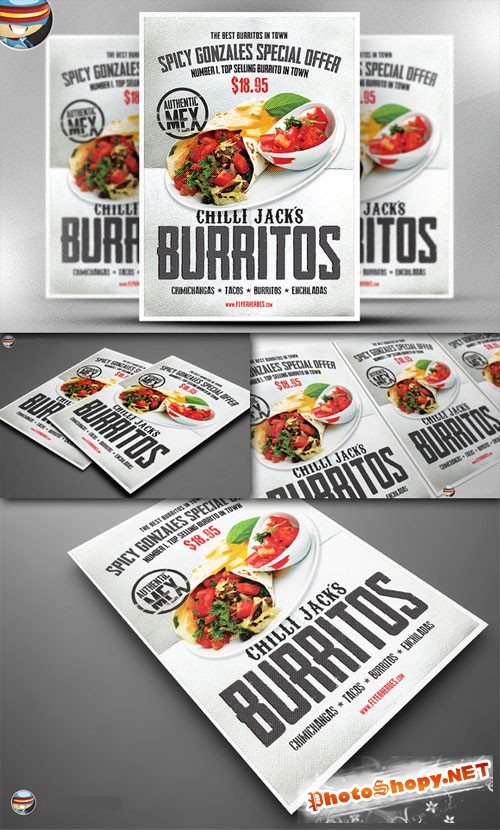 CreativeMarket - Chilli Jack's Burrito Poster