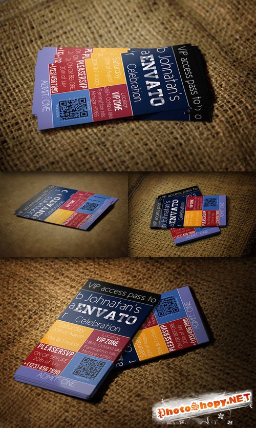 CreativeMarket - Metro VIP Pass Card - Business Card PSD Template