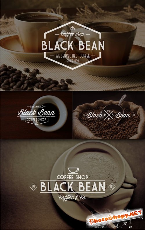 CreativeMarket - 6 Vintage Coffee Logo