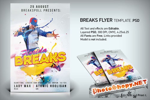 CreativeMarket - Breaks Flyer PSD Template
