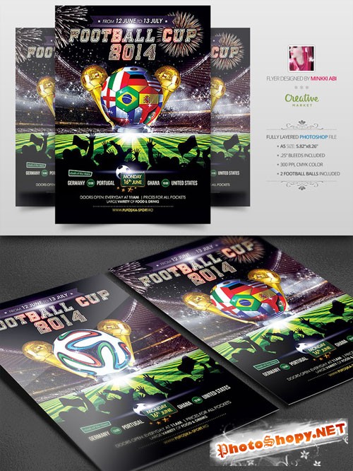 CreativeMarket - Football Cup 2014 Poster | Flyer