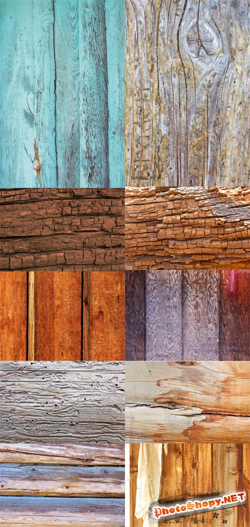 11 Wood Textures Set