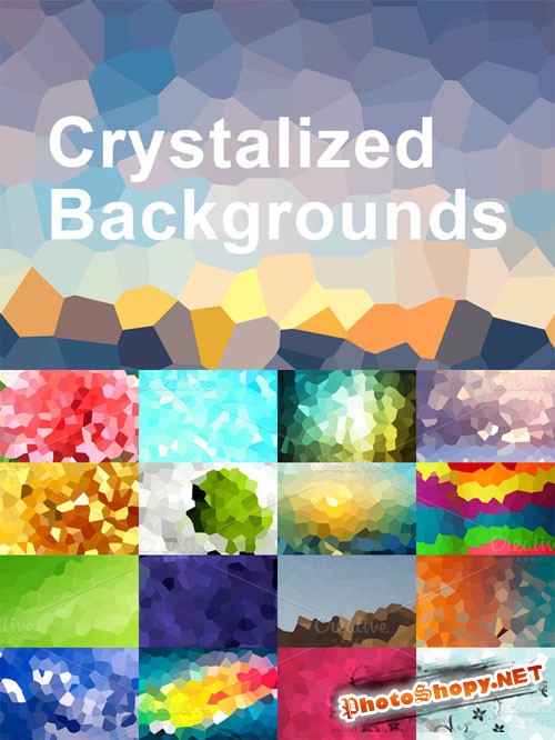 CreativeMarket - Crystalized Backgrounds 15161