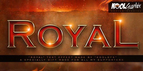 Royal Text Effect Style PSD Template