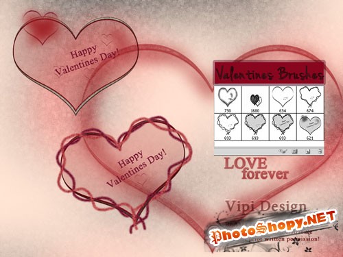 Happy Valentines Day Brushes for Photoshop