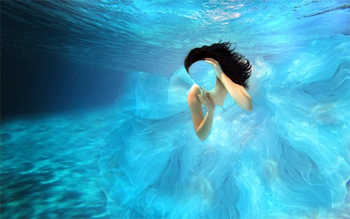 Женский шаблон - Под водой