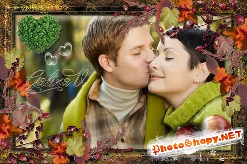 Рамка для фотошоп – Красавица осень