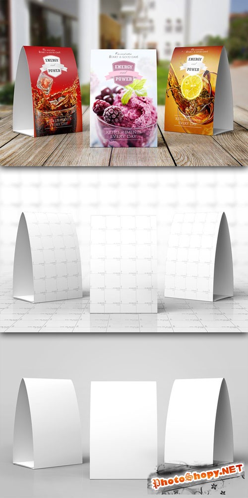 CreativeMarket - Table Tent Mock-up Template Vol.7