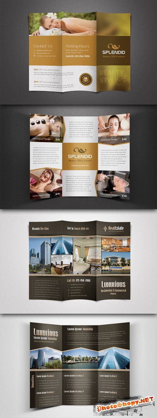 CreativeMarket - Trifold Brochure Mockup 3607
