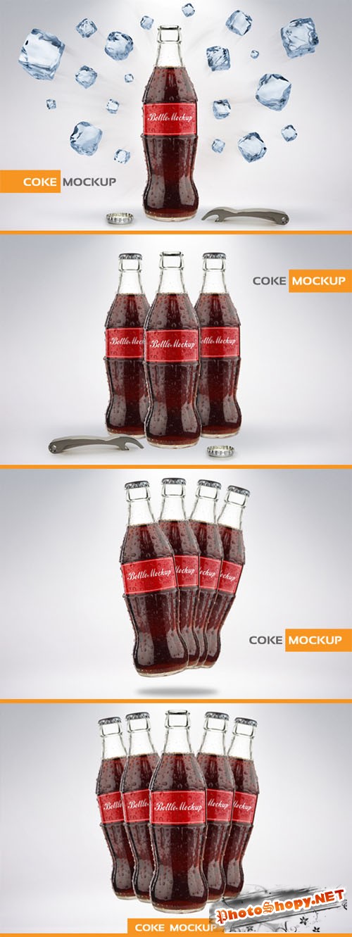 CreativeMarket - Bottle of Cola Mockup 10441