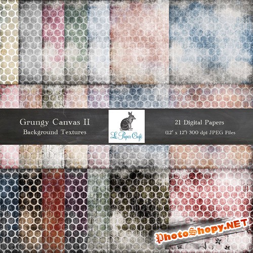 21 Grungy Canvas Backgrounds 2