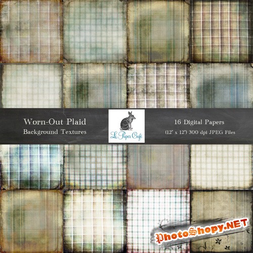 16 Worn out Plaid Backgrounds