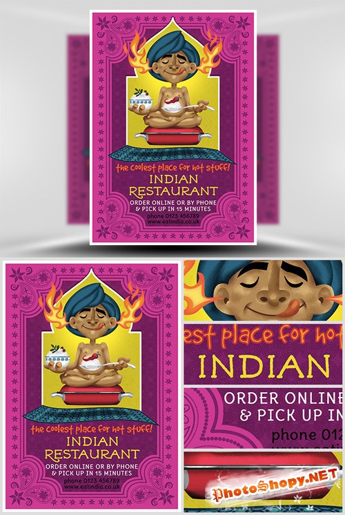 Flyer Template PSD - Indian Restaurant