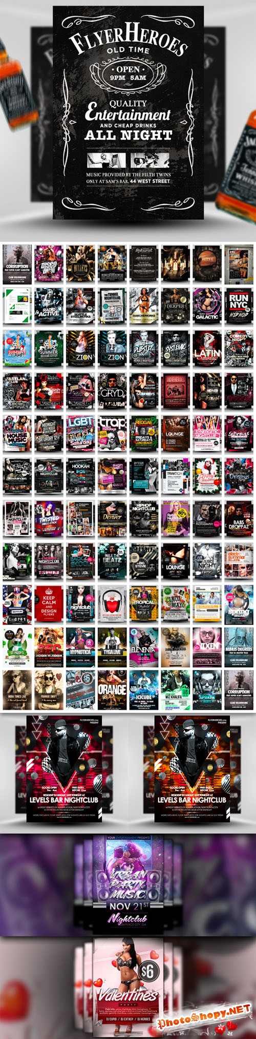 Big Party Flyers and Posters PSD Templates Bundle by FlyerHeroes