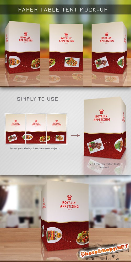 CreativeMarket - Table Tent Mock-up Template Vol.8