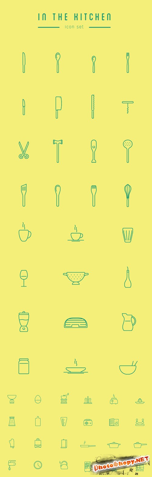 53 Kitchen Vector Icons