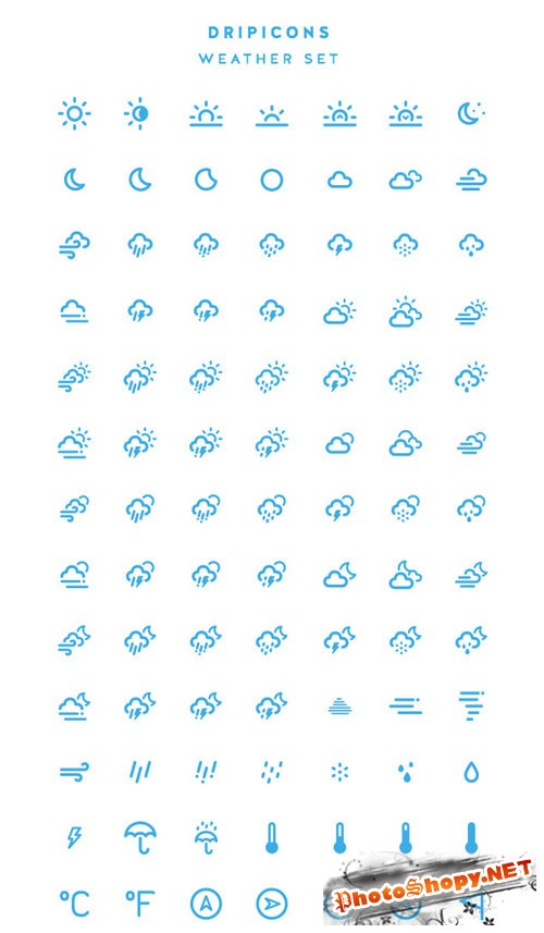 Dripicons Weather Icon Set