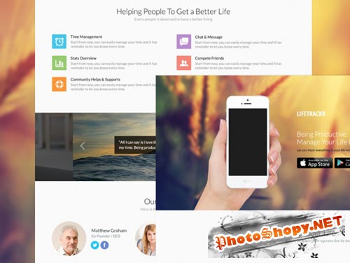 Landing Page PSD Template