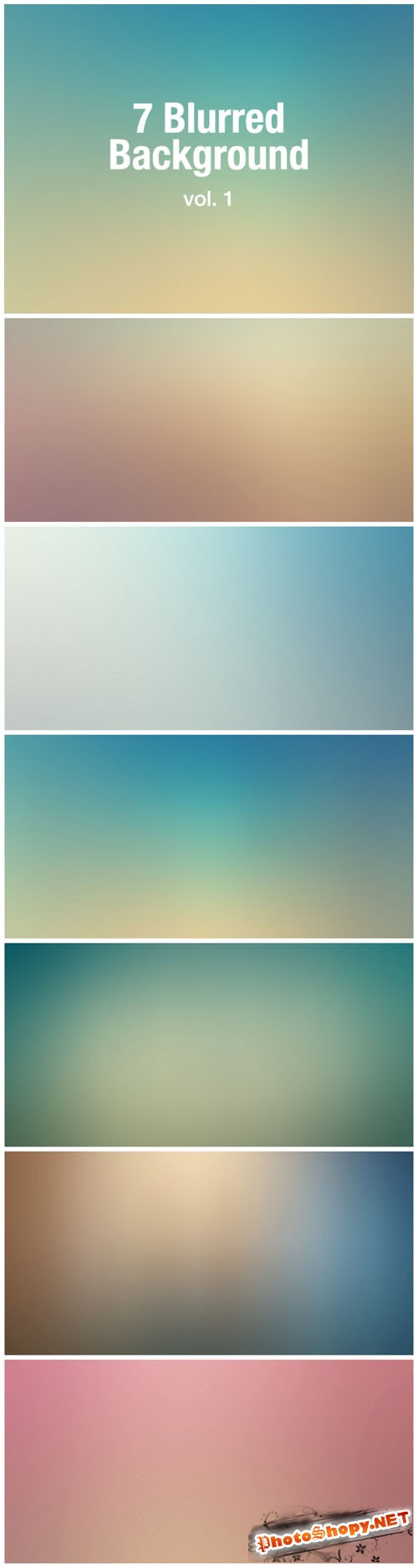 7 Colored Blurred Backgrounds Vol.1