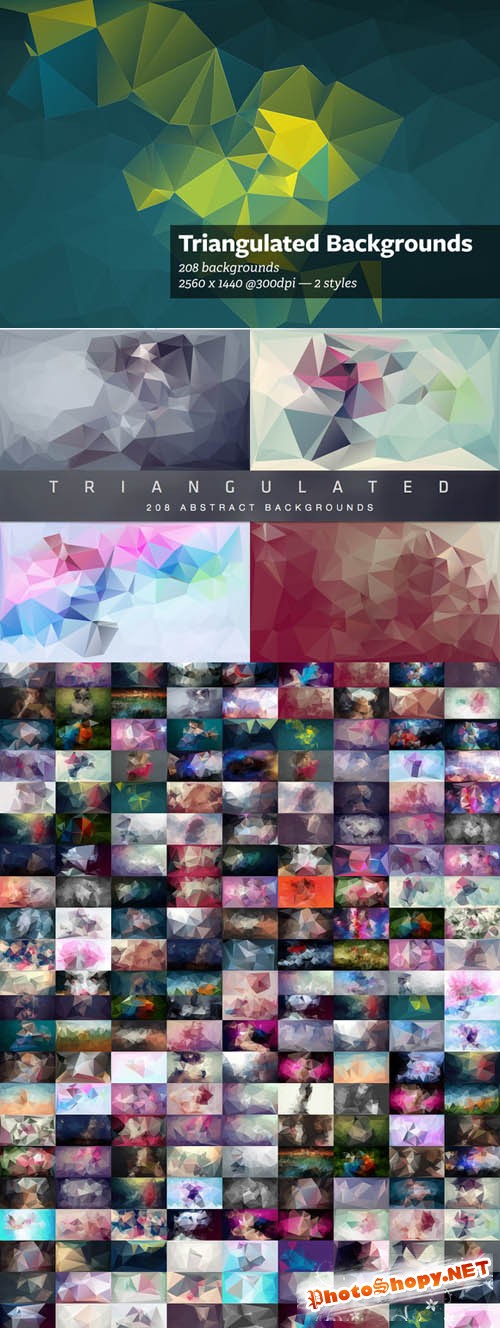 208 Abstract Backgrounds Set