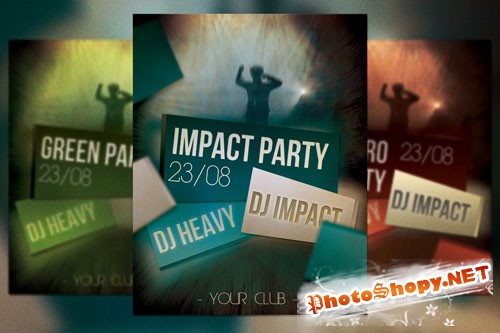 Impact Party Flyer PSD Template