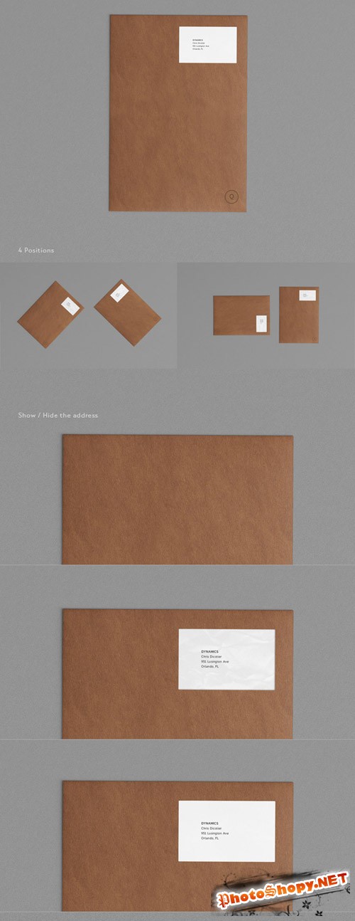 Mockup Template PSD - Paper Envelope