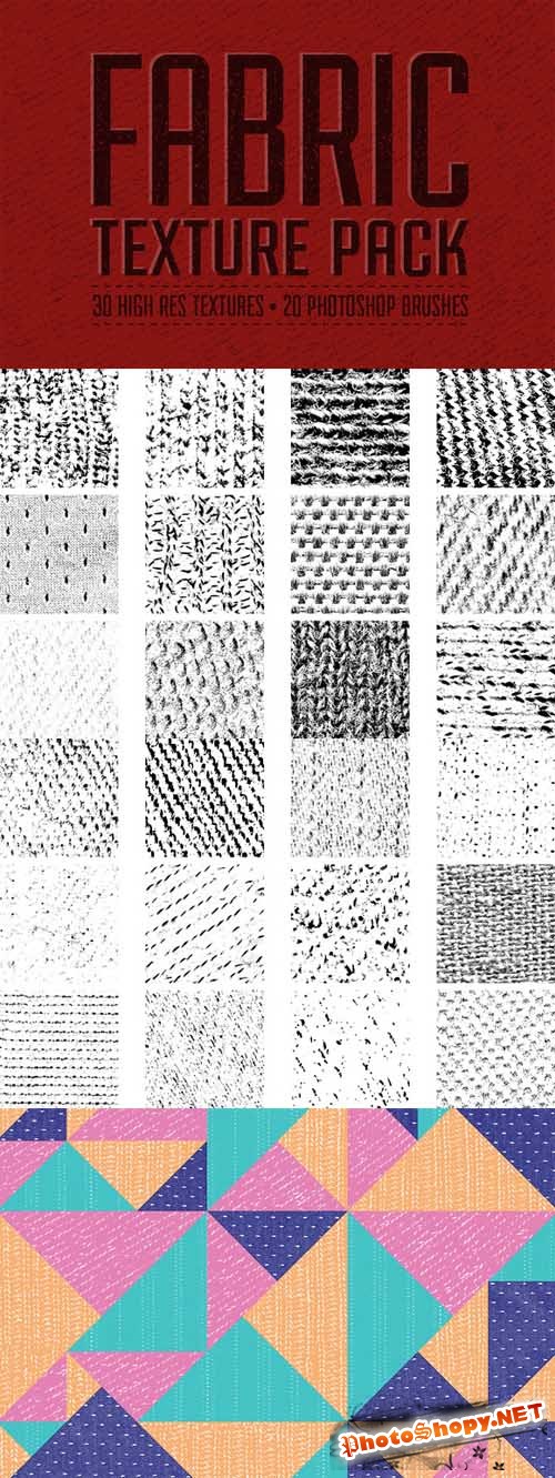Fabric Texture Photoshop Brushes Pack