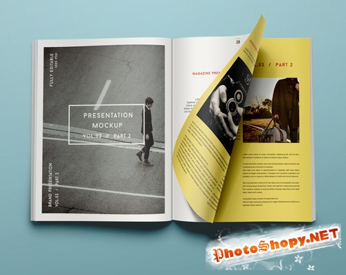 Magazine Mockup Template PSD View Vol 3-2