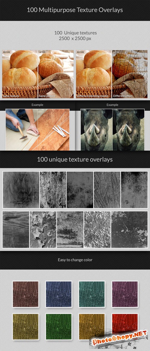 CreativeMarket - 100 Multi-purpose Texture Overlays