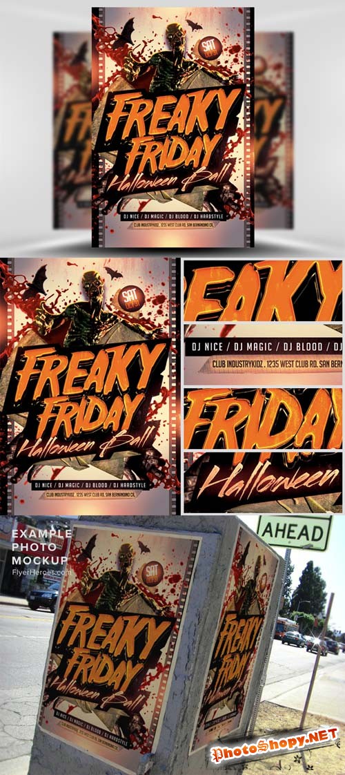 Freaky Friday Halloween Flyer Template