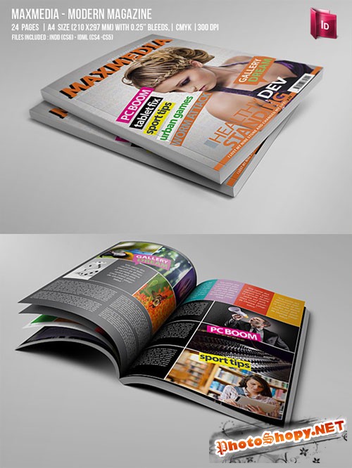 Creativemarket - Maxmedia - Modern Magazine 43860