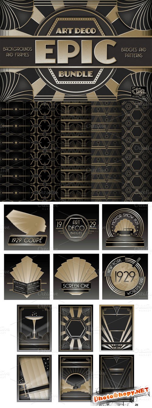 CreativeMarket - Epic Art Deco Bundle 6711
