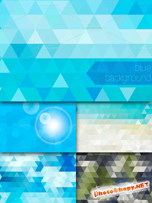 CreativeMarket - Geometric abstract backgrounds 10042