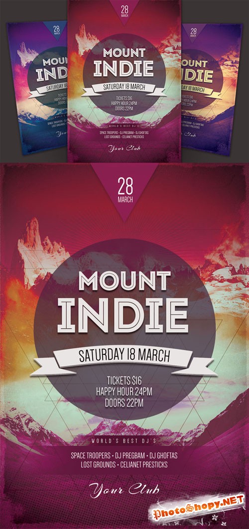 Creativemarket - Mount Indie Flyer 23166