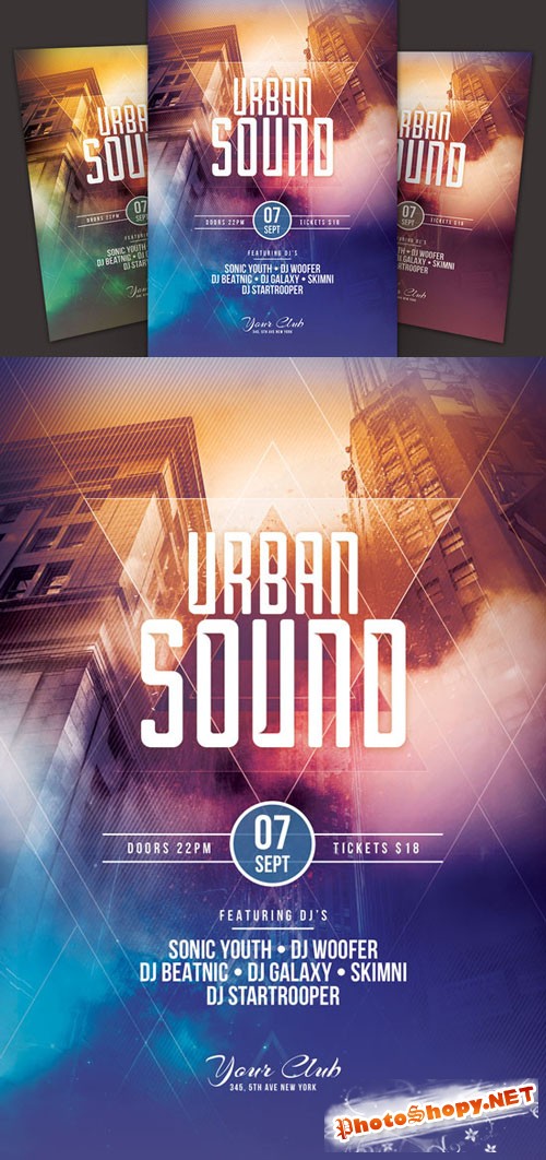 Creativemarket - Urban Sound Flyer 70215