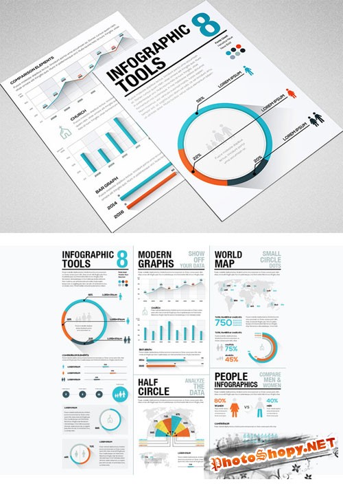 CreativeMarket 89637 - Infographic Tools 8