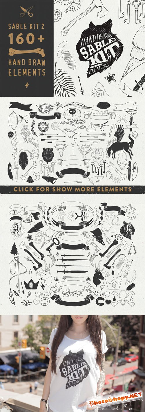 CreativeMarket - Sable Kit 2 - hand drawn collection