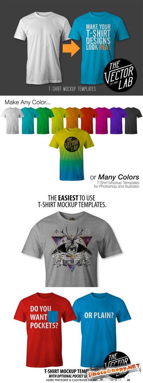 CreativeMarket - T-Shirt Templates #01